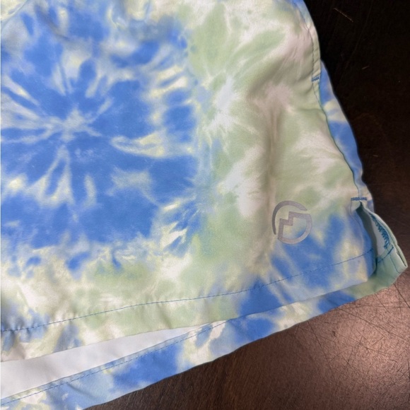 Magellan Outdoors Tie-Dye Athletic Shorts in Blue and Green - Picture 2 of 5
